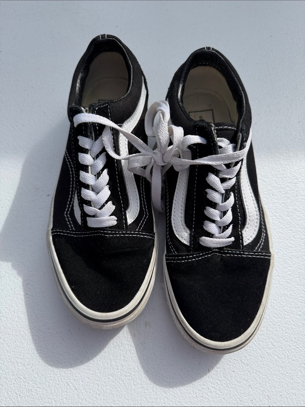 Vans Black & White Old Skool Low-Top Sneakers